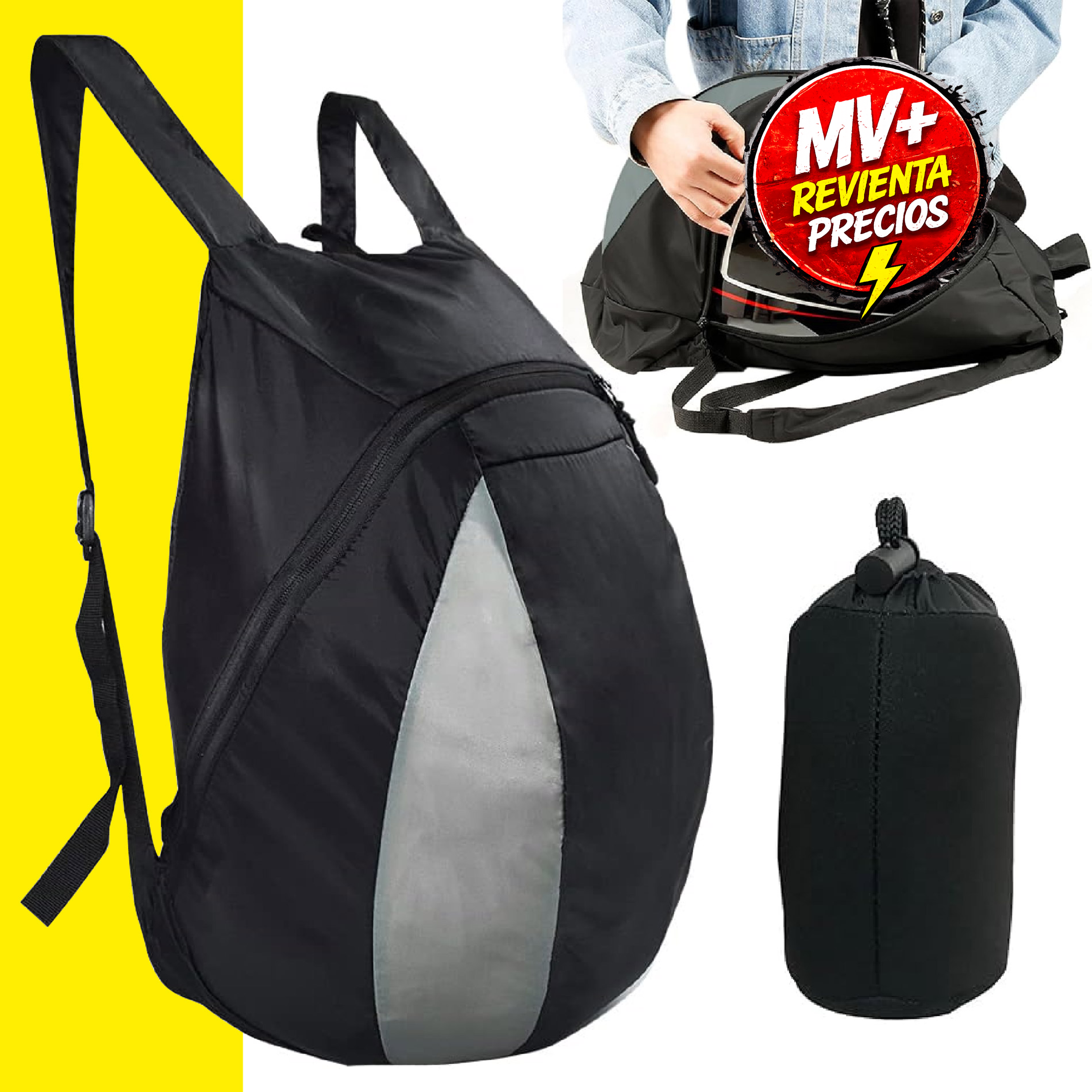 Bolso Mochila Casco De Moto Impermeable